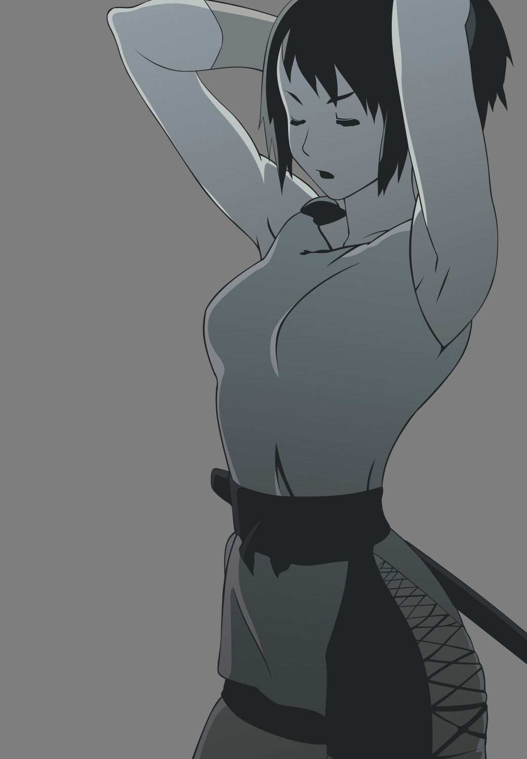 imano_yatsuha, samurai_champloo, transparent_png, vector_trace