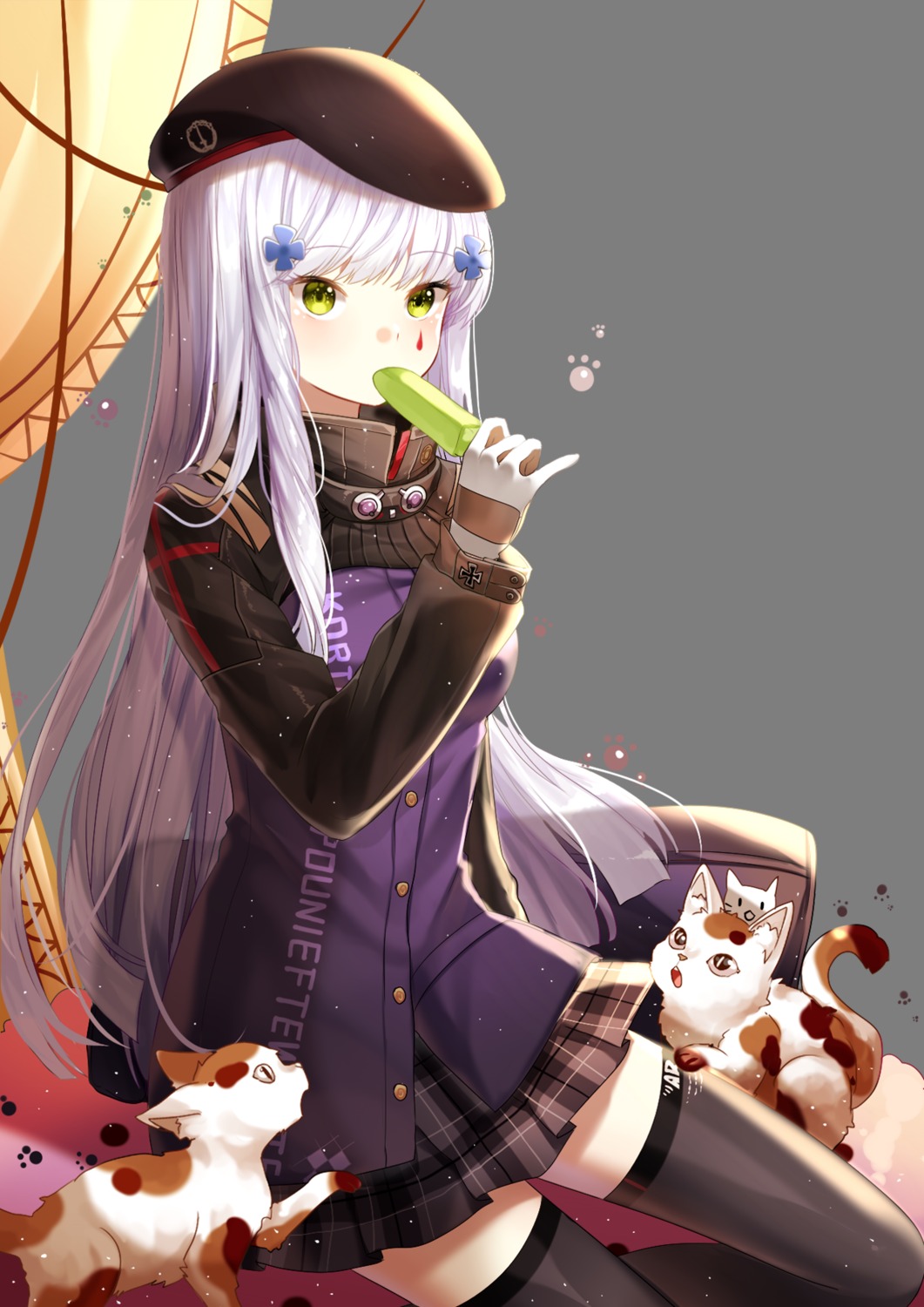 girls_frontline, hk416_(girls_frontline), lepoule_(kmjh90), neko, tattoo, thighhighs, transparent_png