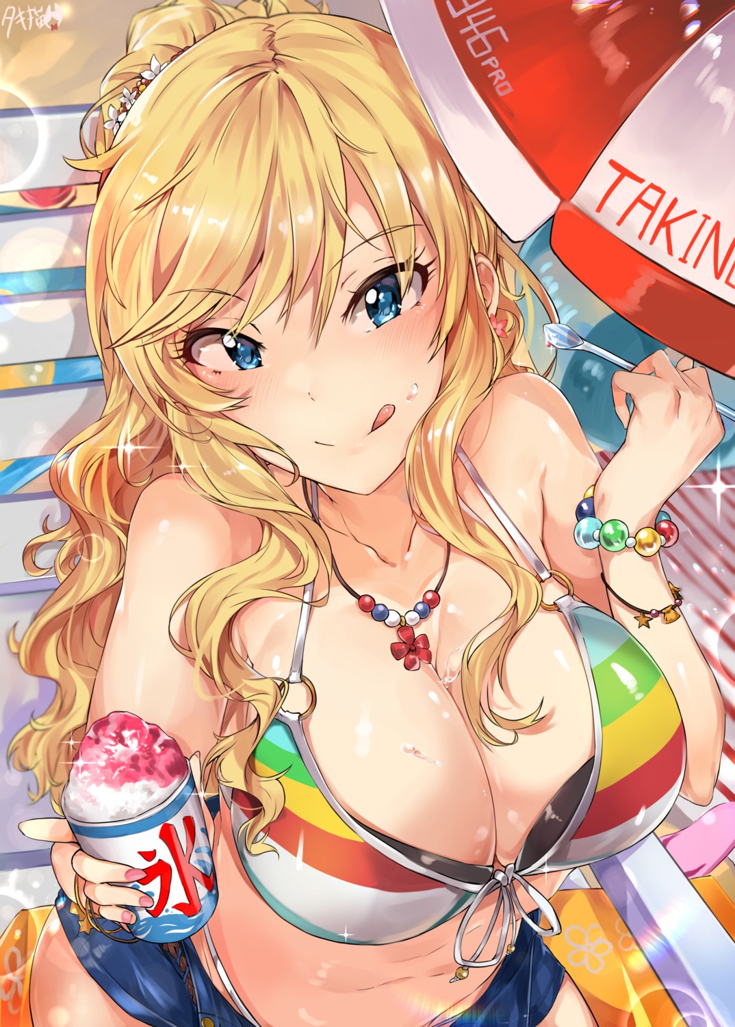 bikini, cleavage, ootsuki_yui, swimsuits, the_idolm@ster, the_idolm@ster_cinderella_girls, tuxedo_de_cat