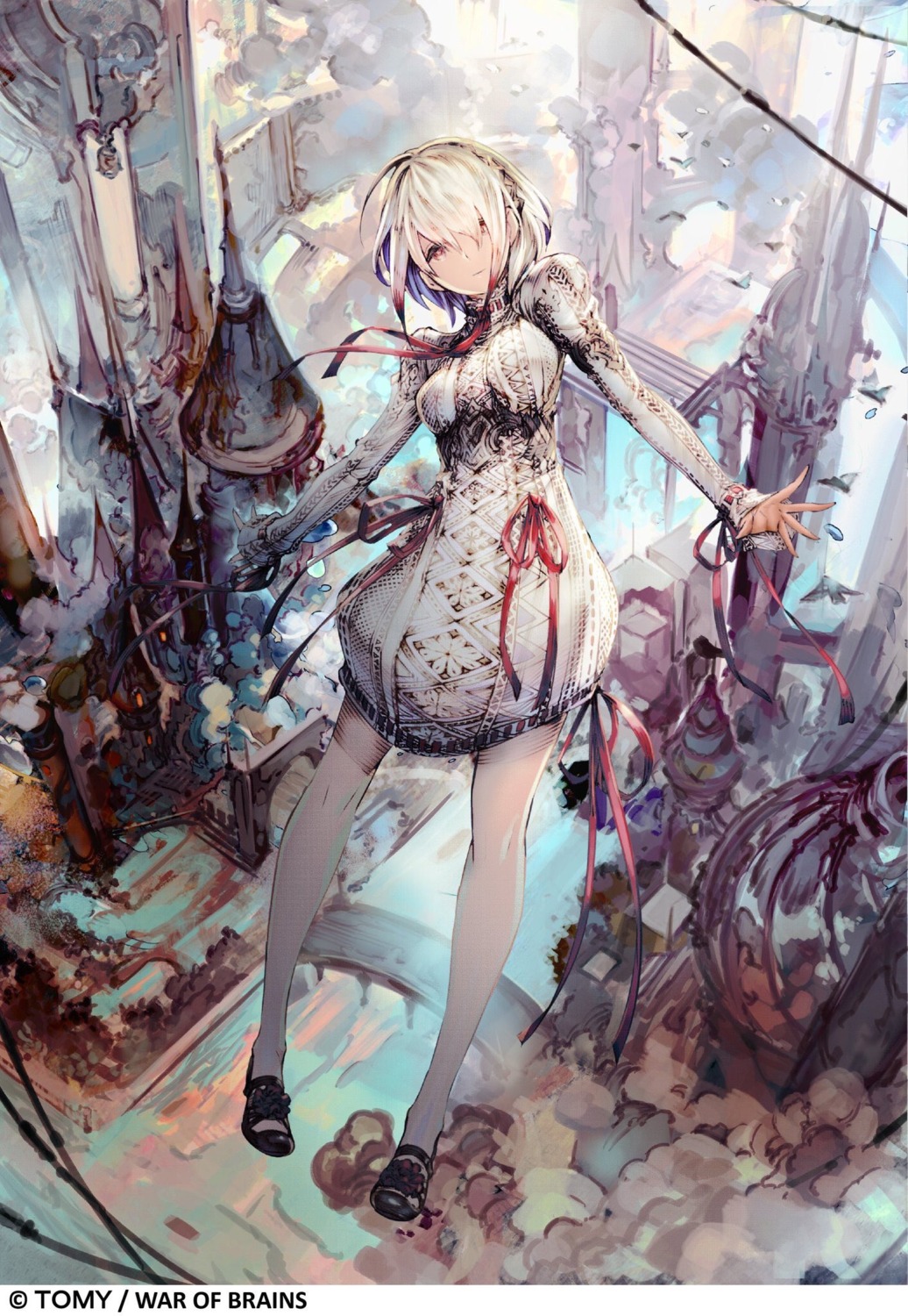 dress, heels, kazama_raita, war_of_brains