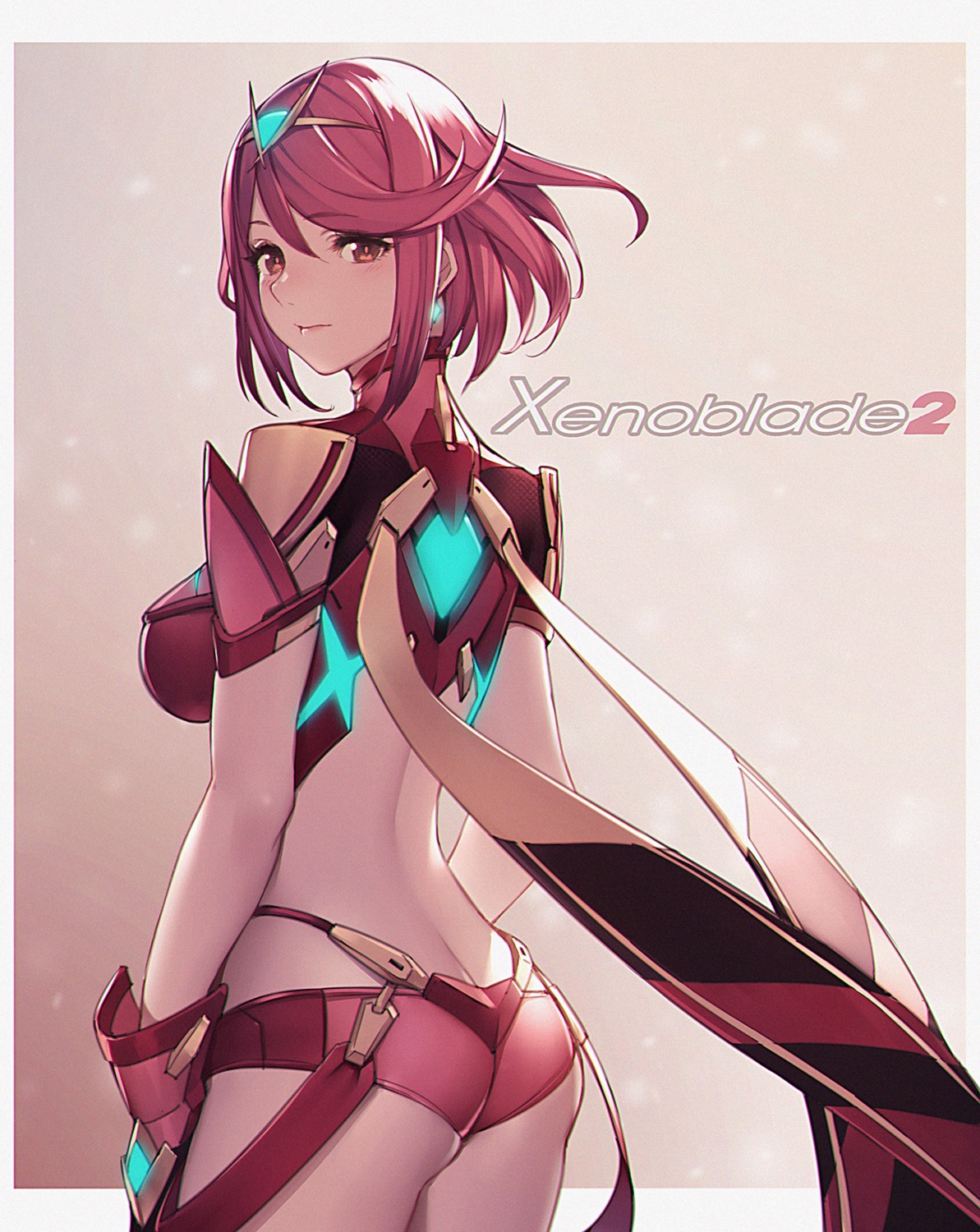 ass, bodysuit, homura_(xenoblade_2), steelleets, xenoblade_(series), xenoblade_2