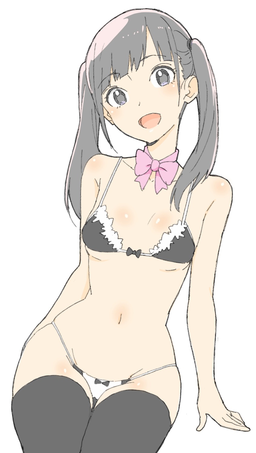 bikini, honda_keiichi, swimsuits, thighhighs, underboob