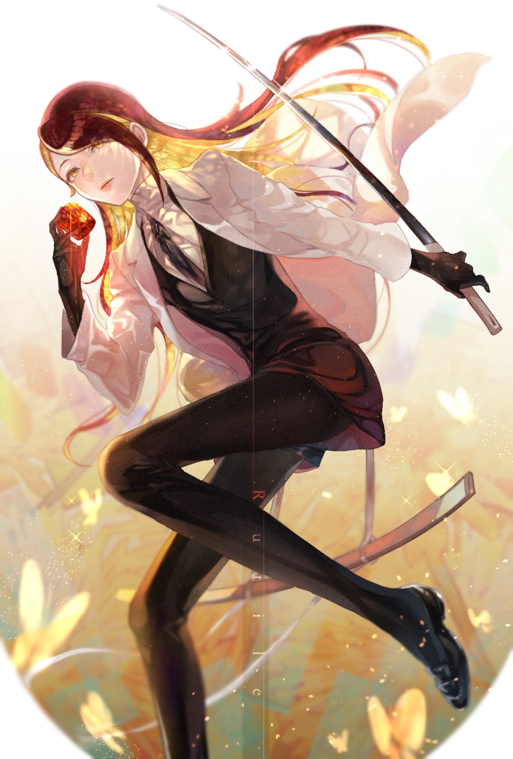 houseki_no_kuni, pantyhose, rutile_(houseki_no_kuni), sugurin, sword