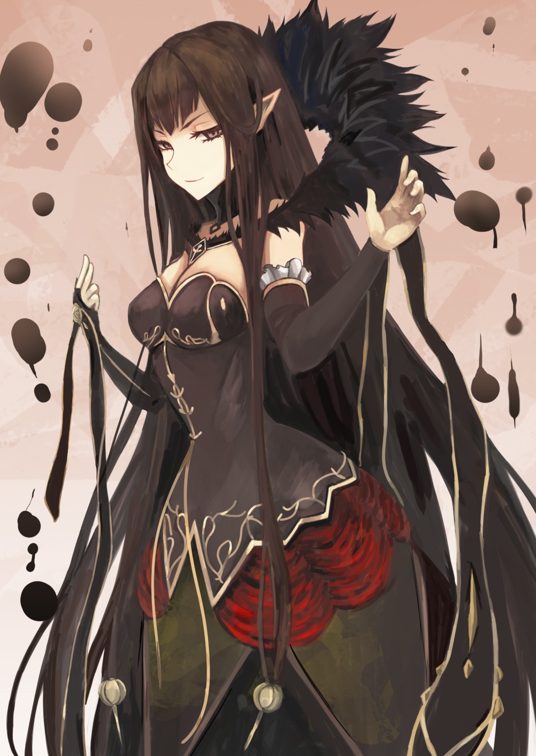 cleavage, dress, fate/apocrypha, fate/stay_night, kaze_minoru_so-ru, pointy_ears, semiramis_(fate)