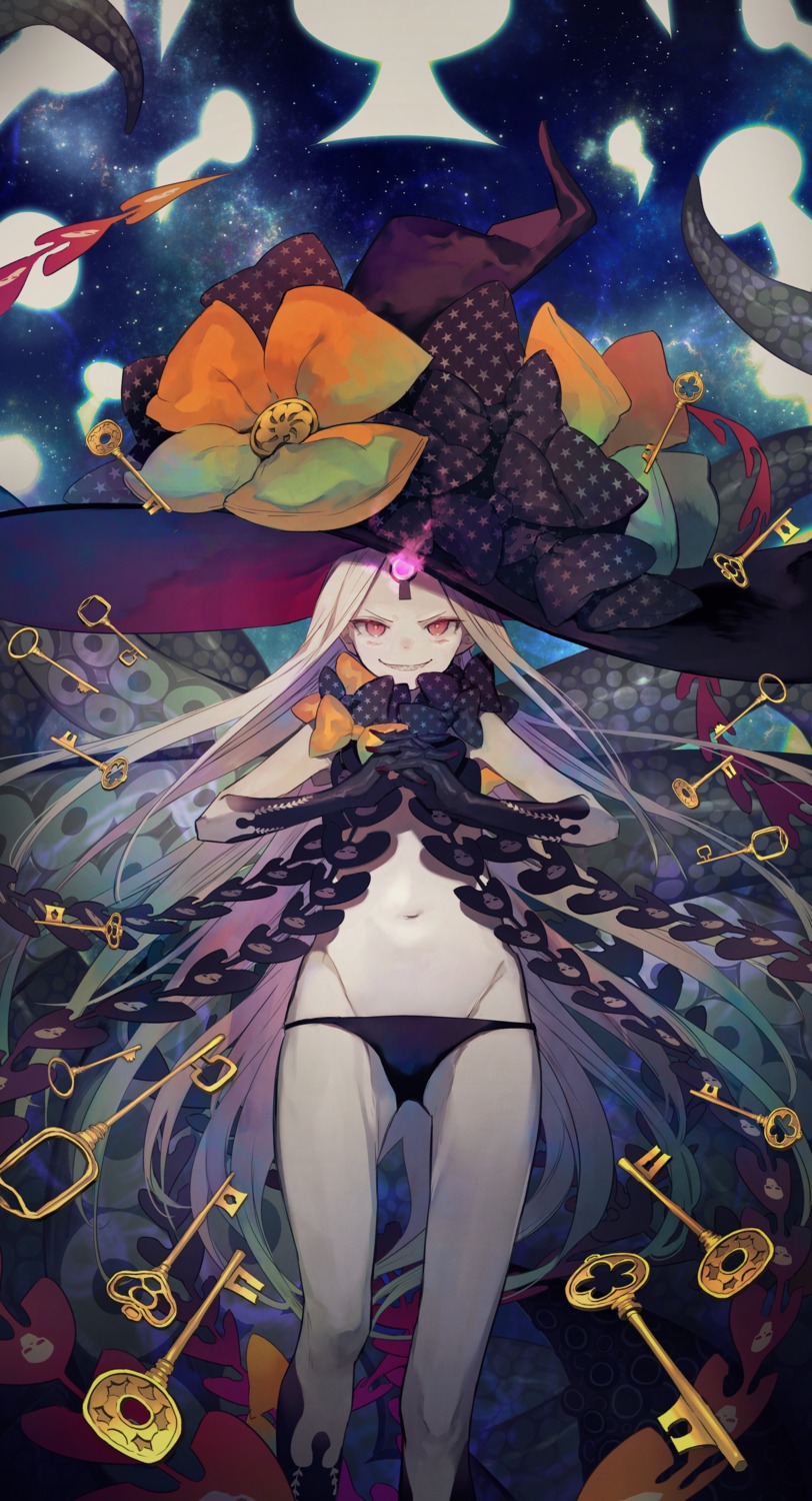 abigail_williams_(fate), fate/grand_order, nozaki_tsubata, pantsu, topless, witch