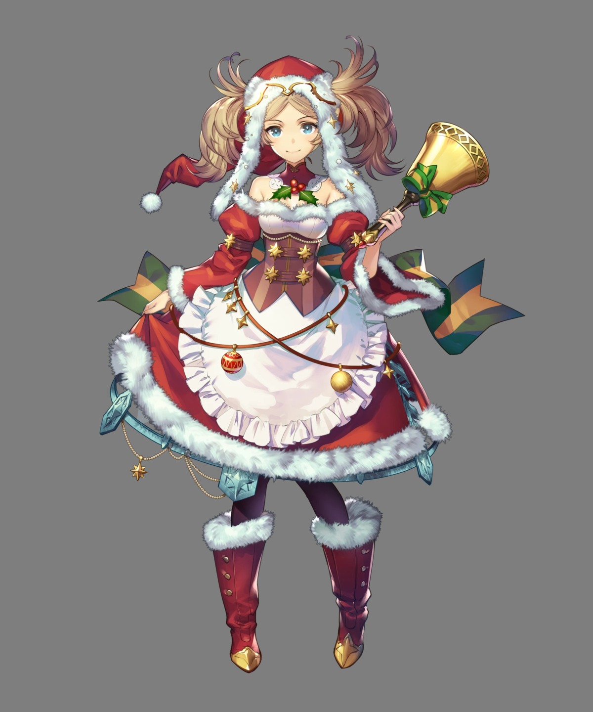 christmas, cleavage, dress, fire_emblem, fire_emblem_heroes, fire_emblem_kakusei, liz_(fire_emblem), nintendo, transparent_png, umiu_geso