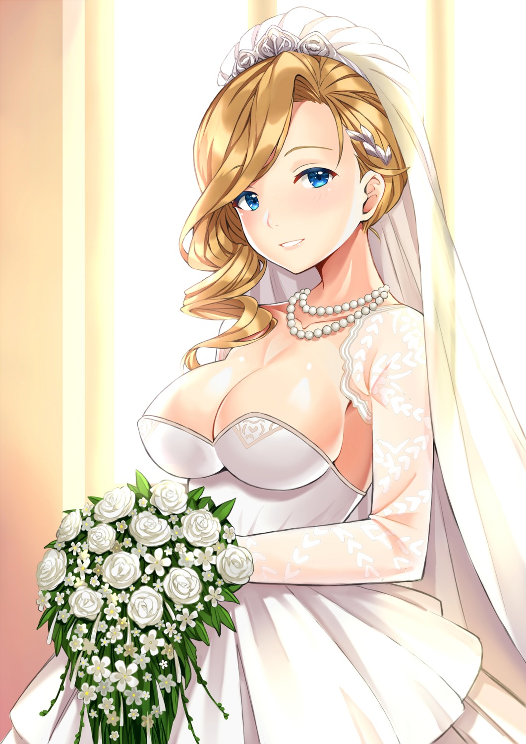 azur_lane, dress, hood_(azur_lane), shitou_(1992116210), wedding_dress