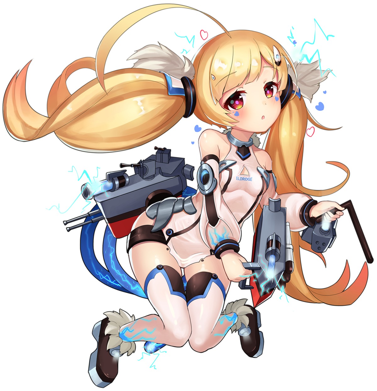 2drr, armor, azur_lane, eldridge_(azur_lane), thighhighs, weapon