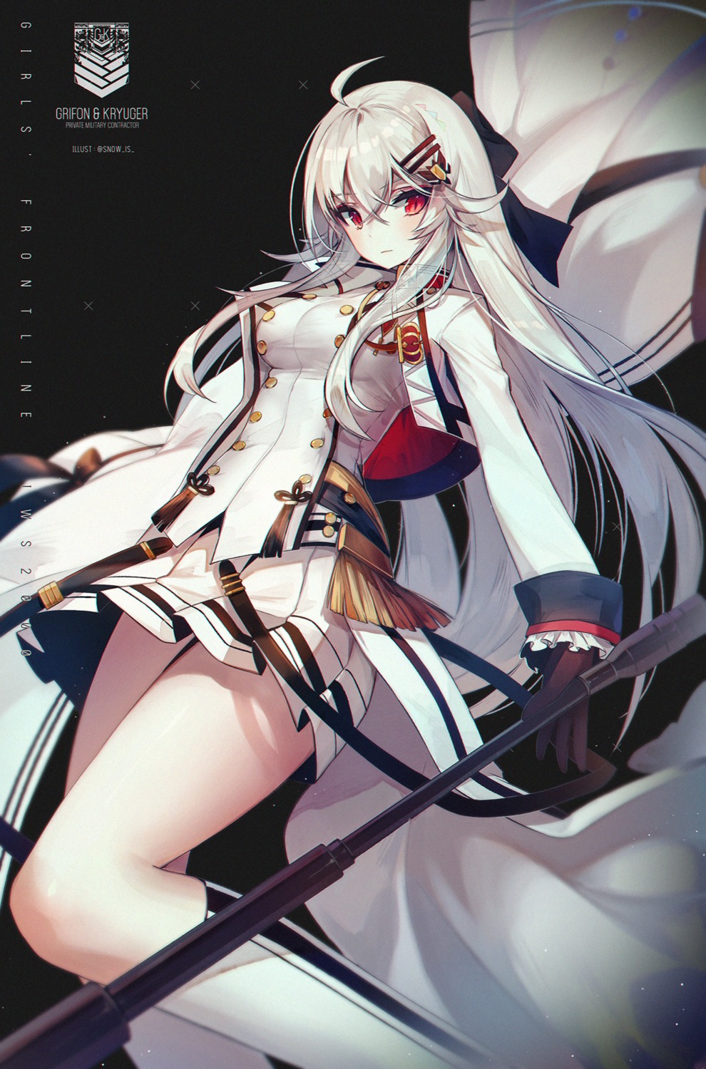 girls_frontline, gun, iws-2000_(girls_frontline), snow_is, uniform