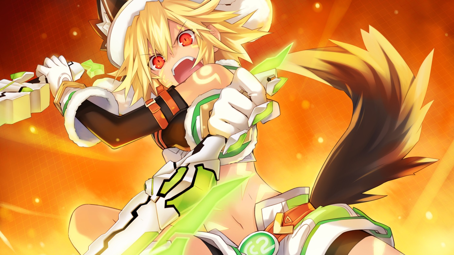 bike_shorts, choujigen_game_neptune, cyberconnect2_(choujigen_game_neptune), game_cg, kami_jigen_game_neptune_re;birth3, tattoo, tsunako, weapon