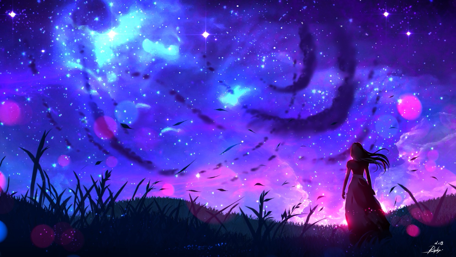 autographed, dress, landscape, ryky, wallpaper