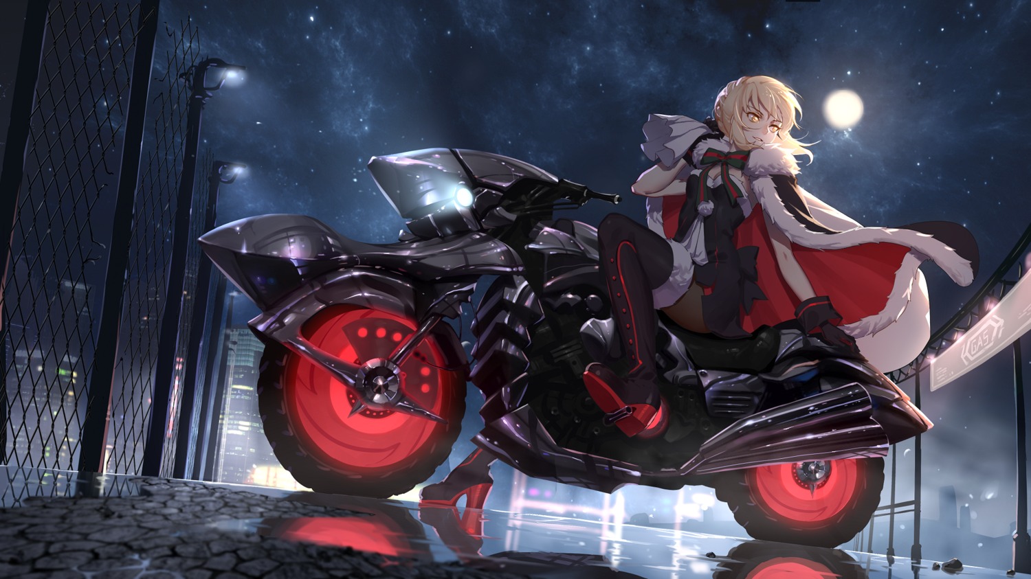 artoria_pendragon_(fate), artoria_pendragon_alter_(fate), christmas, cleavage, dress, fate/grand_order, heels, mosquito_coils