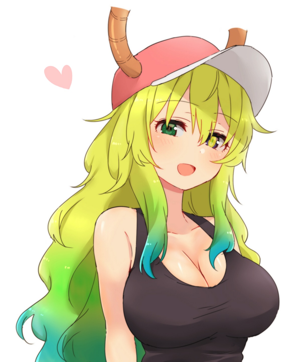 cleavage, horns, kobayashi-san_chi_no_maidragon, merry_(168cm55kg), quetzalcoatl_(maidragon)