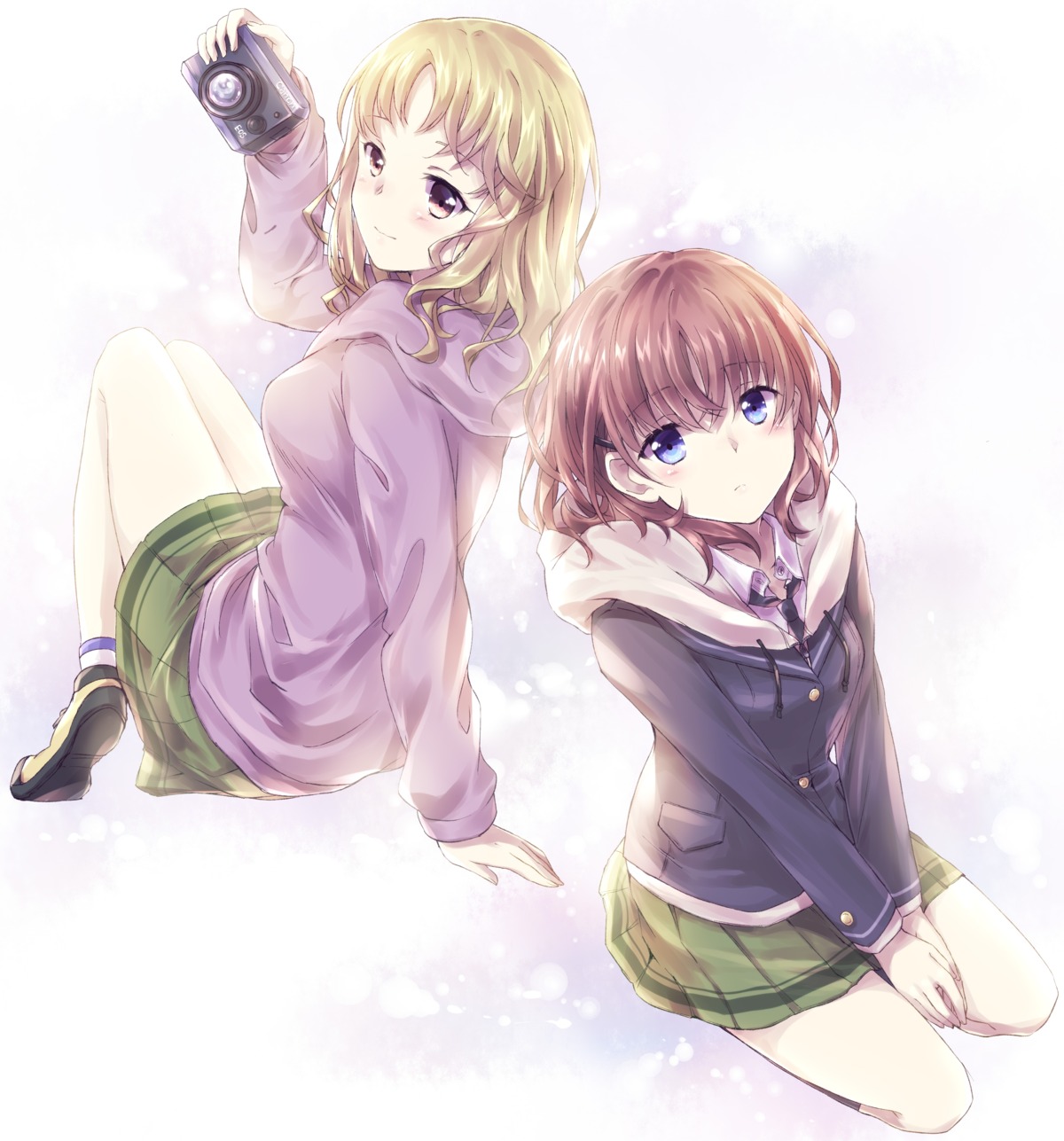 just_because!, komiya_ena, natsume_mio, nyaa_(nnekoron), seifuku