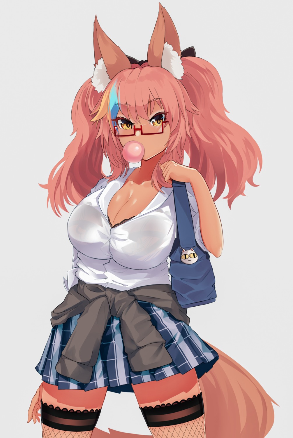 animal_ears, bra, cleavage, ehrrr, fate/extella, fate/extra, fate/stay_night, fishnets