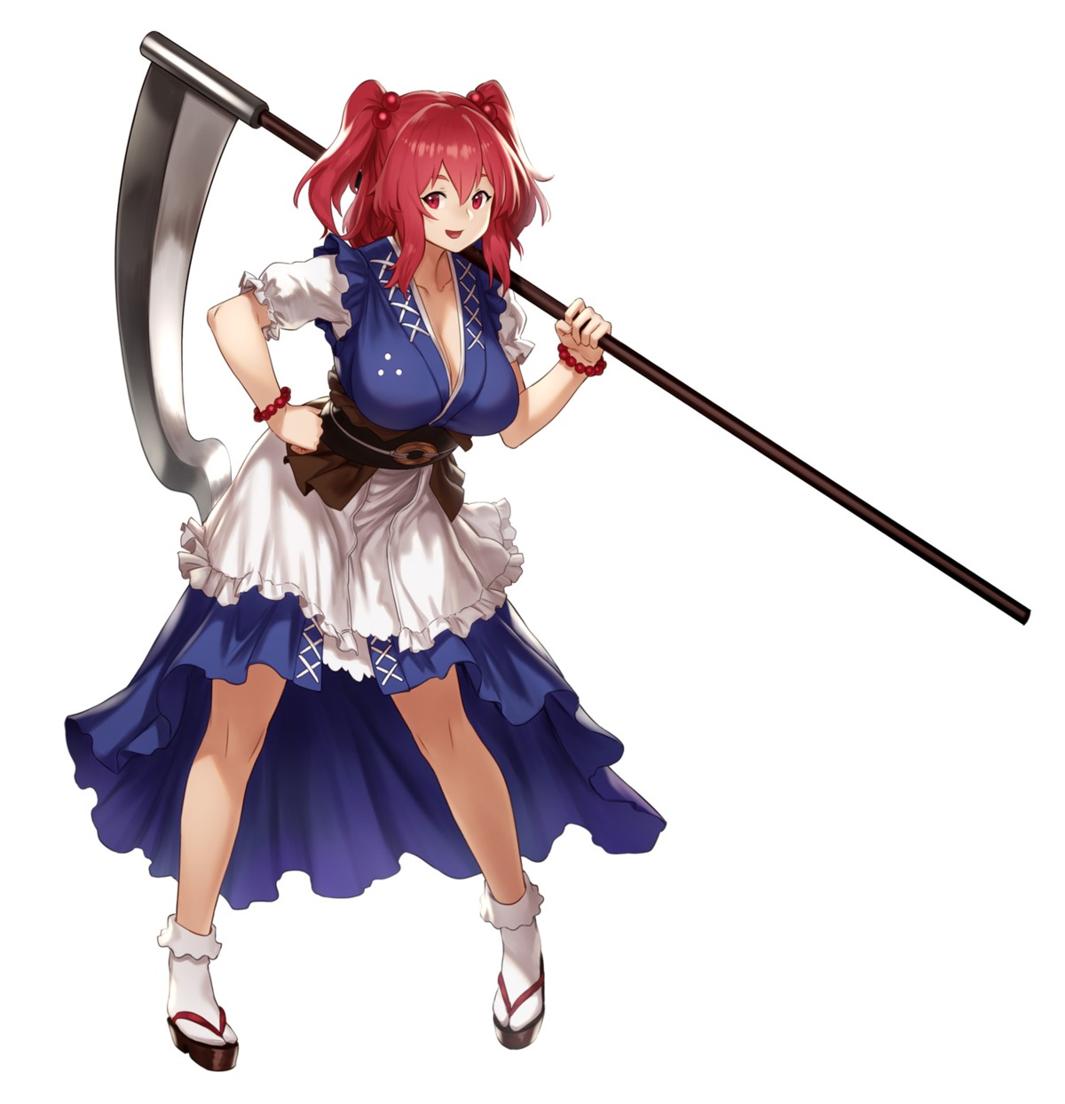 cleavage, houtengeki, onozuka_komachi, touhou, weapon