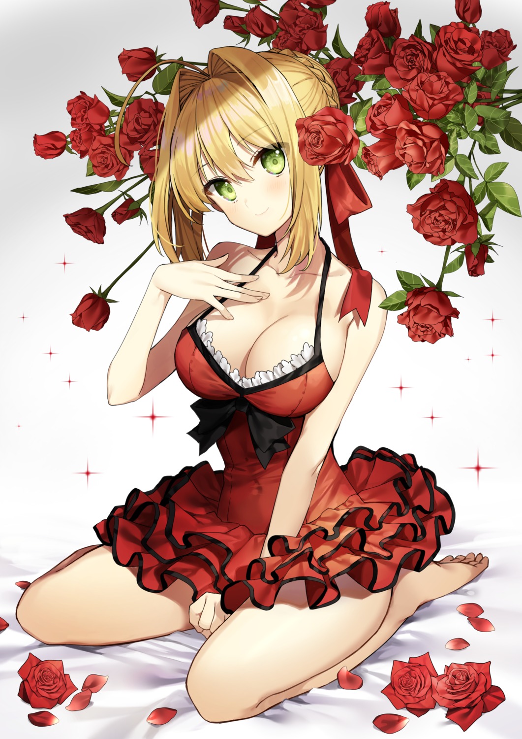 cleavage, dress, fate/extra, fate/stay_night, gabe_(seelunto), nero_claudius_(fate)