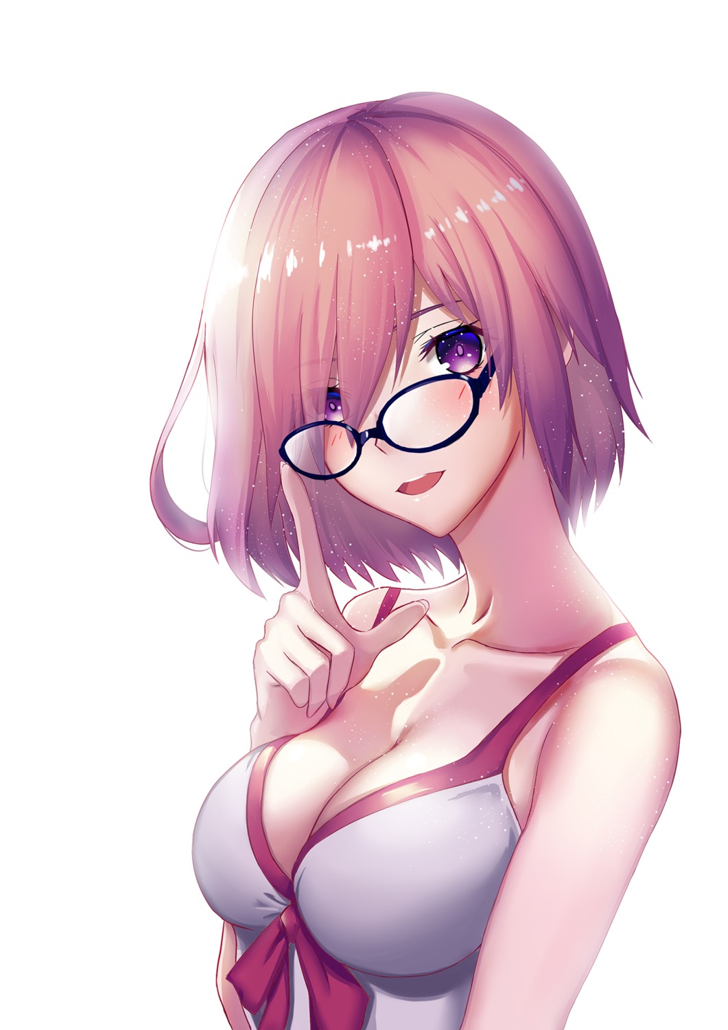 cleavage, fate/grand_order, freze, mash_kyrielight, megane