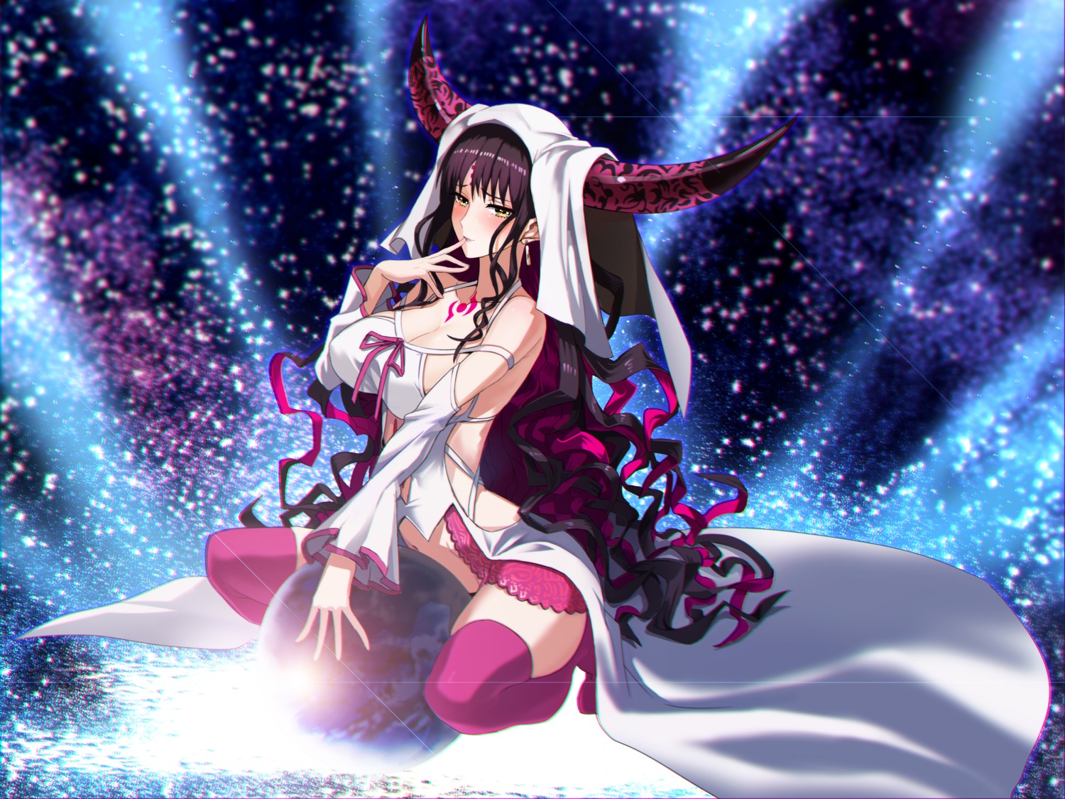 cleavage, fate/extra, fate/extra_ccc, fate/grand_order, fate/stay_night, horns, kiryuutyki, no_bra