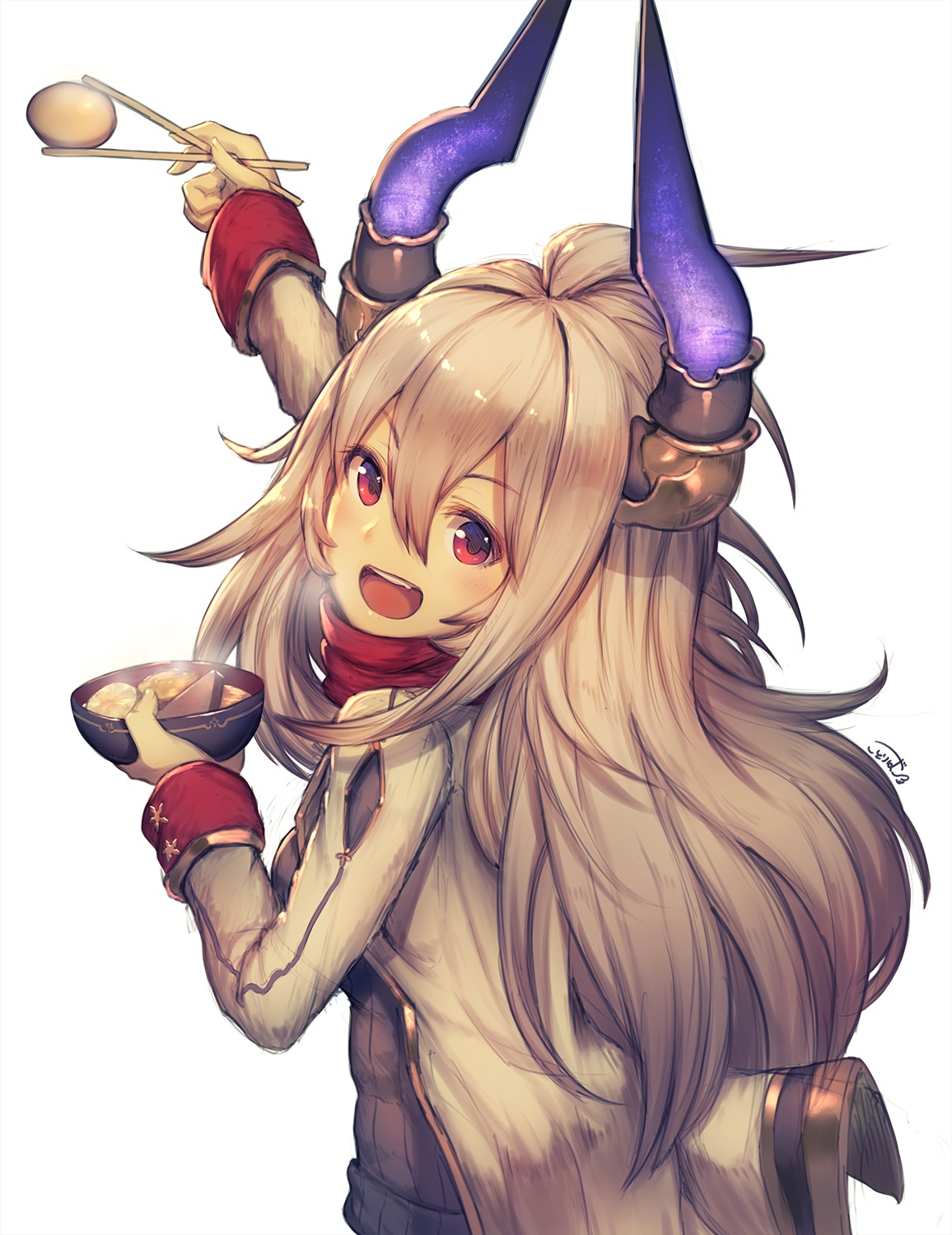 granblue_fantasy, horns, kotoribako, sweater