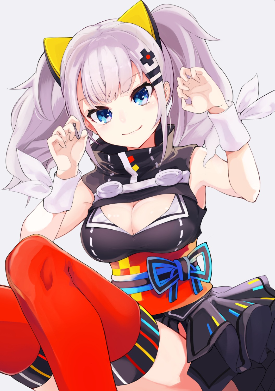 cleavage, date_(mamanonamaebot), kaguya_luna, the_moon_studio, thighhighs