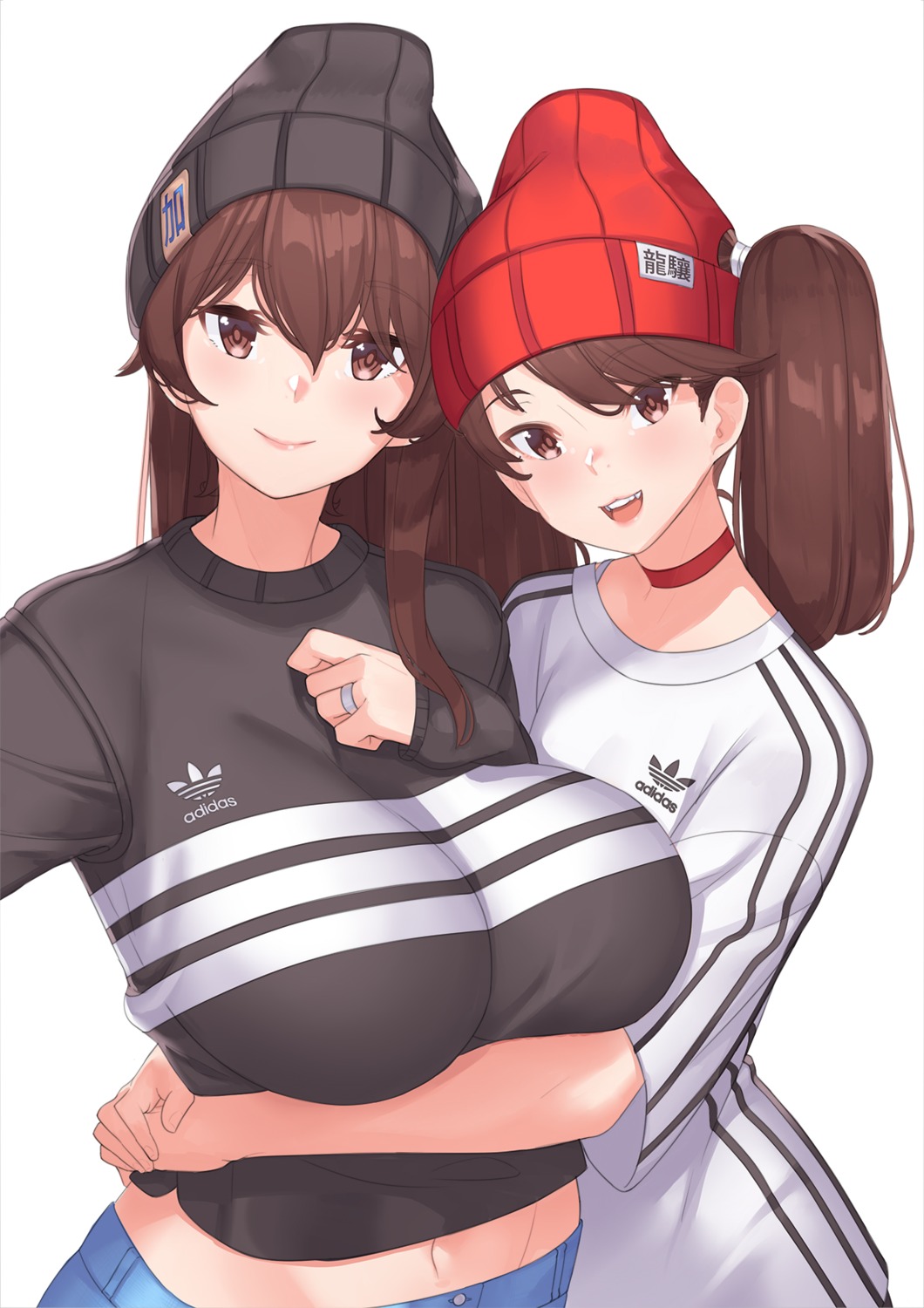 franham, gym_uniform, kaga_(kancolle), kantai_collection, ryuujou_(kancolle)