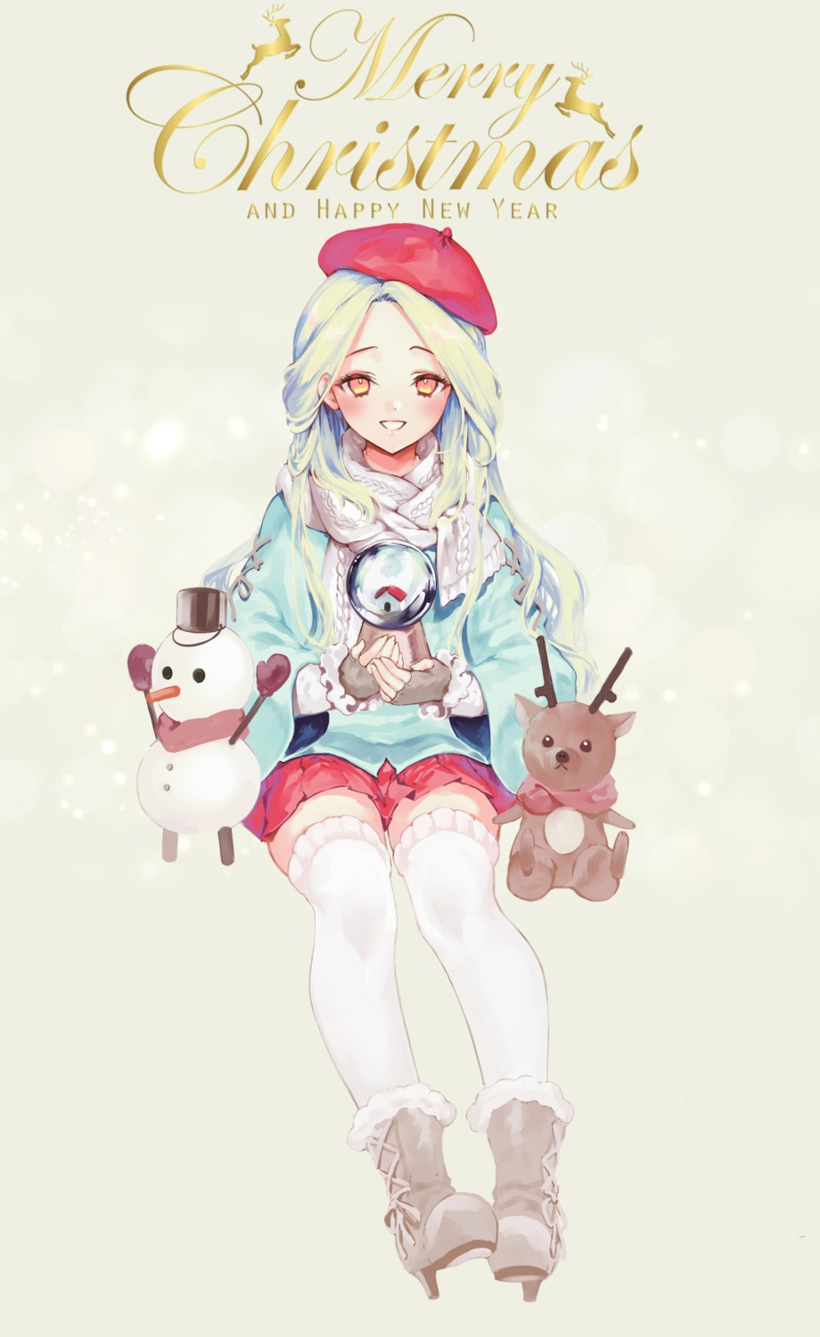 black_joa, christmas, heels, thighhighs