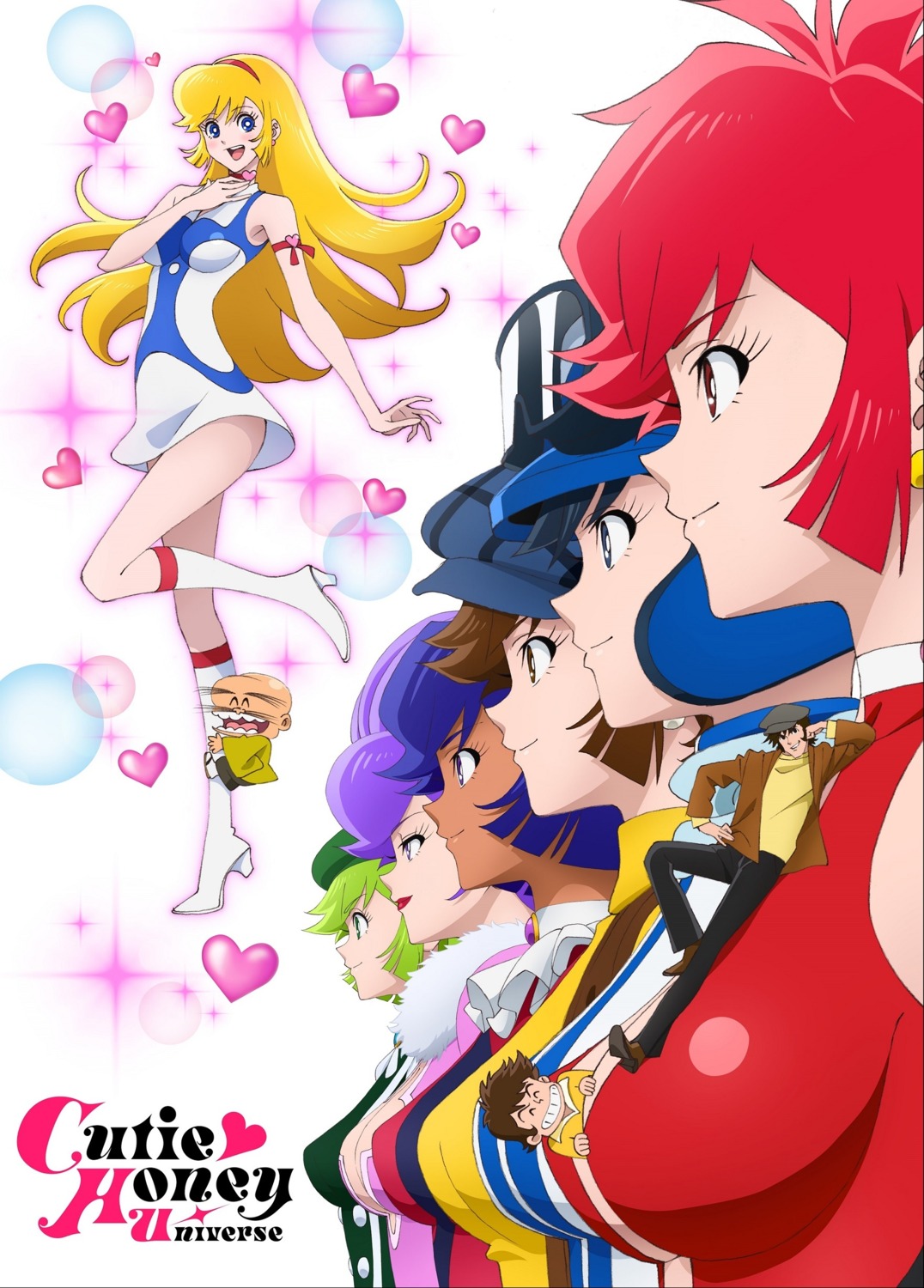 cleavage, cutie_honey, cutie_honey_universe, dress, hayami_danbei, hayami_seiji, heels, kisaragi_honey, thighhighs