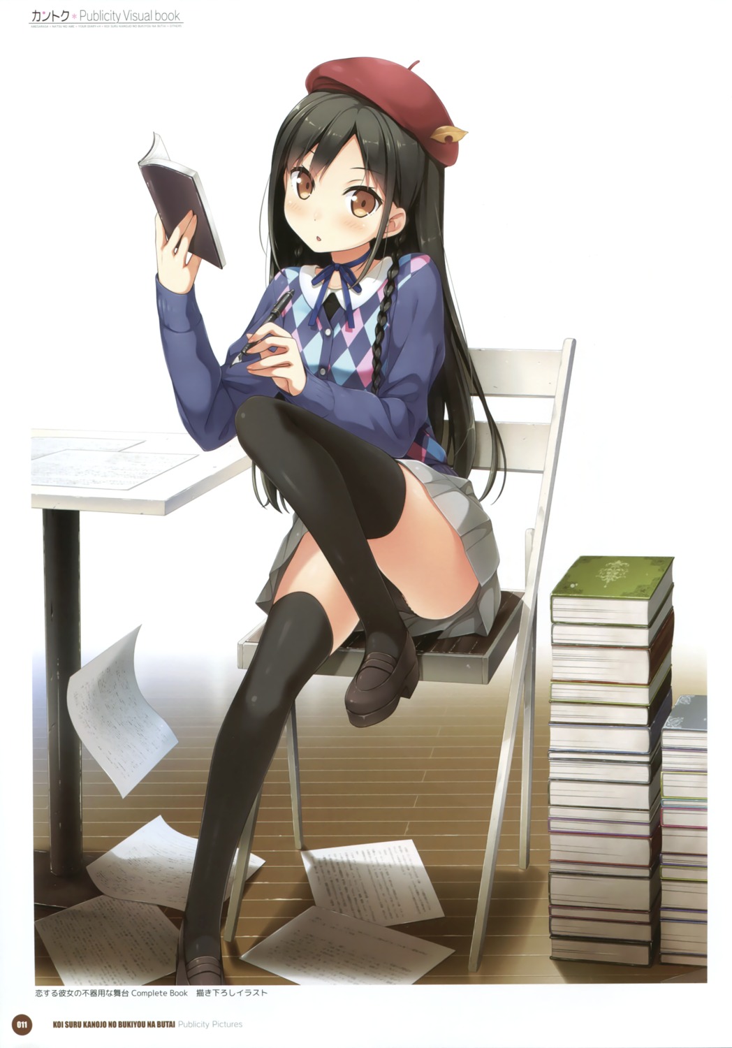 kantoku, koi_suru_kanojo_no_bukiyou_na_butai, nanase_sena, pantsu, thighhighs