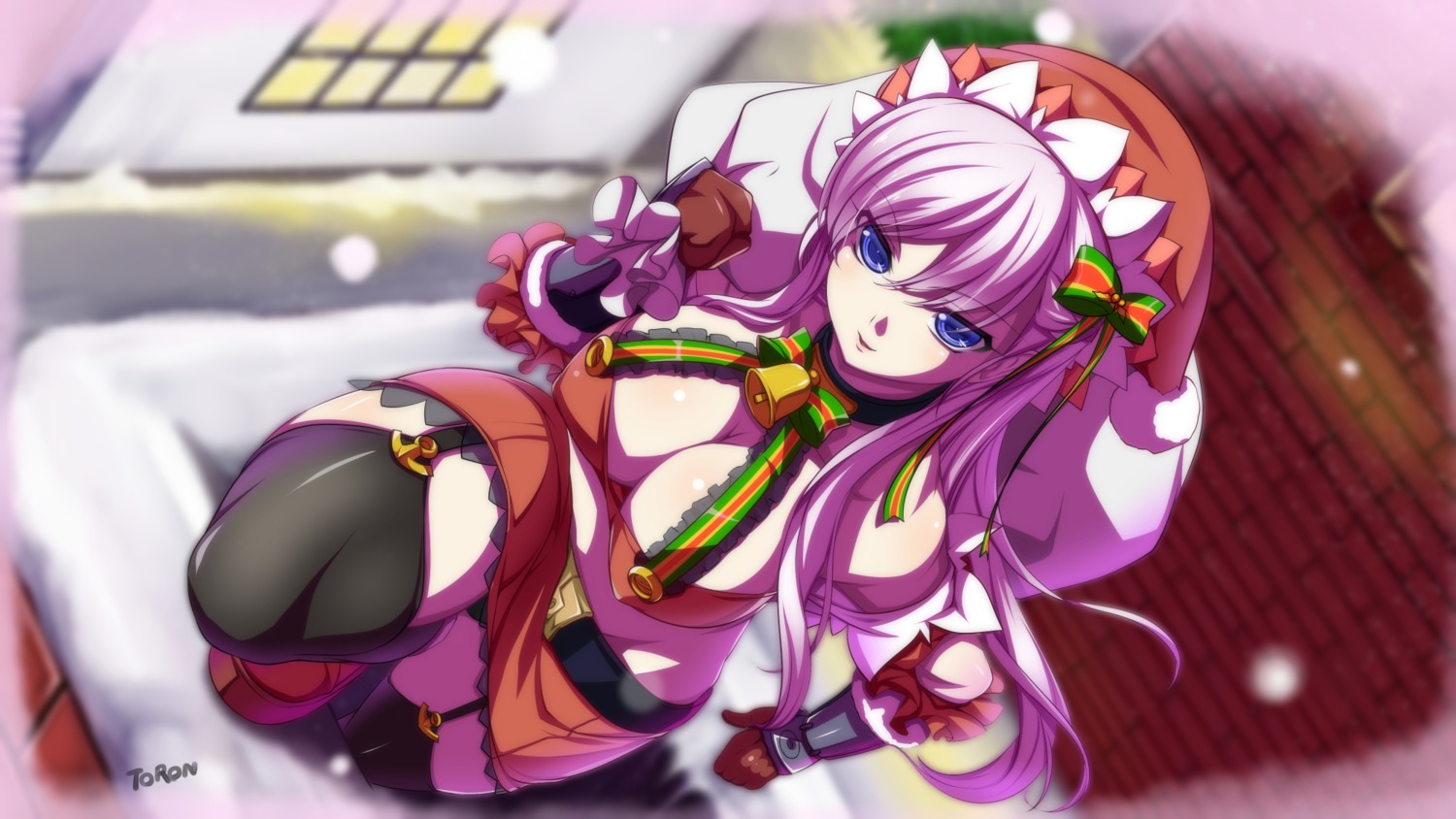 christmas, cleavage, mino106, pantsu, stockings, thighhighs