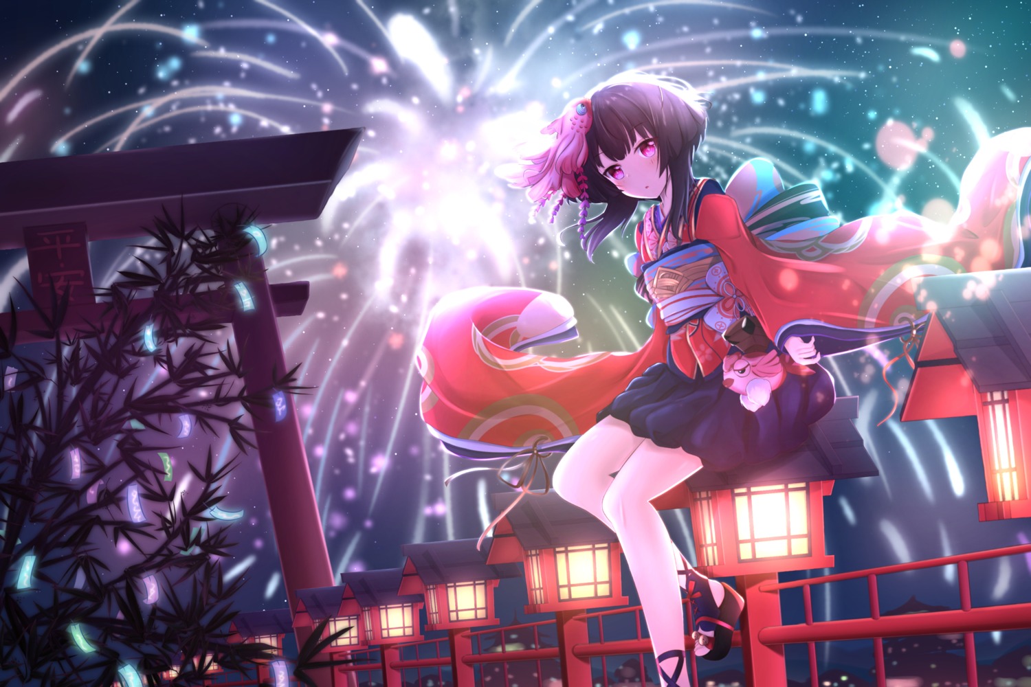 japanese_clothes, jiang_xin, kagura_(onmyouji), onmyouji
