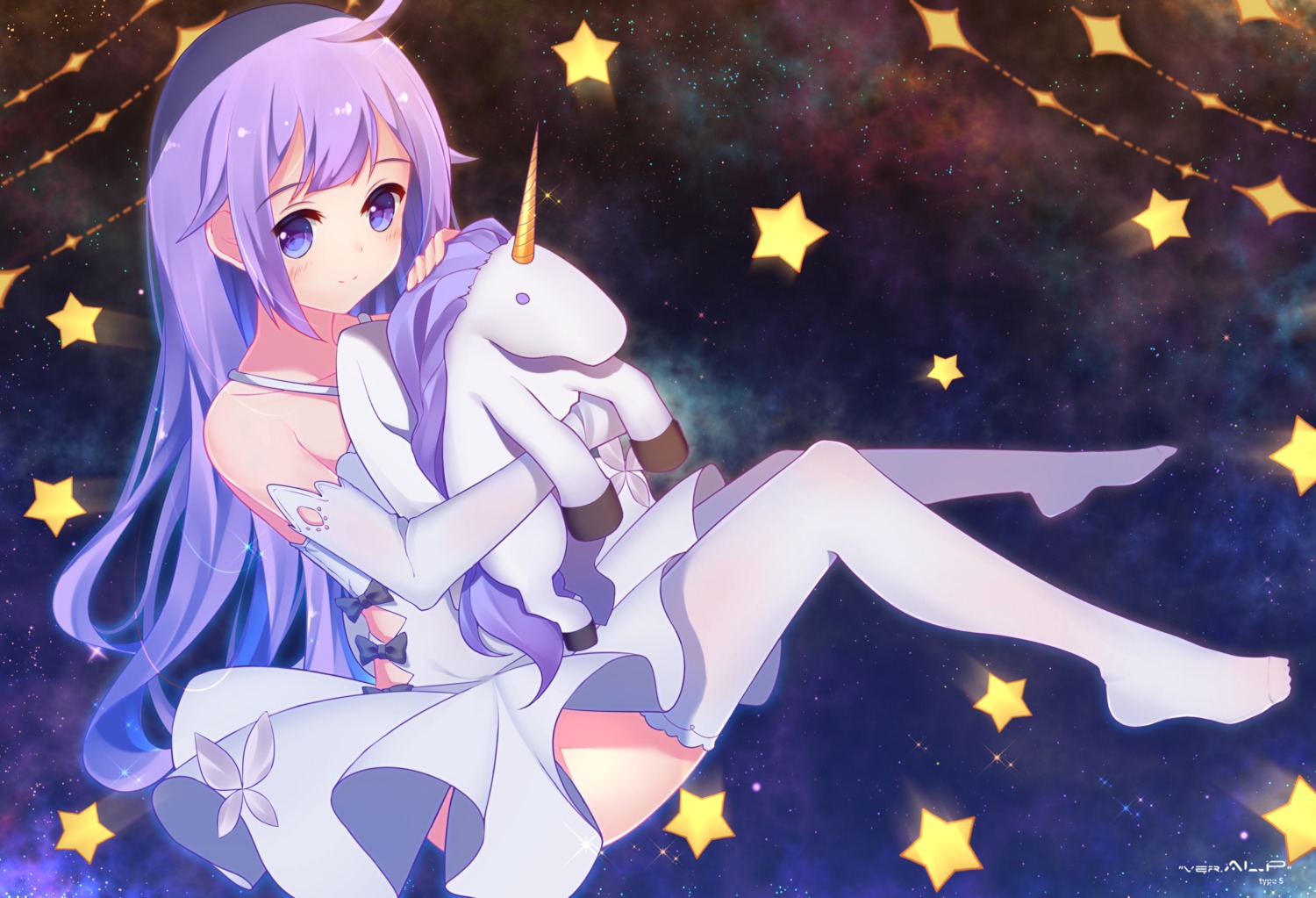 aluppia, azur_lane, dress, thighhighs, unicorn_(azur_lane)