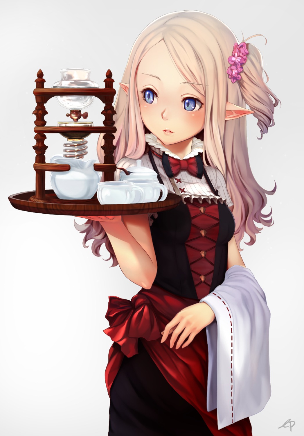 ep_(emio_parn), maid, pointy_ears, waitress