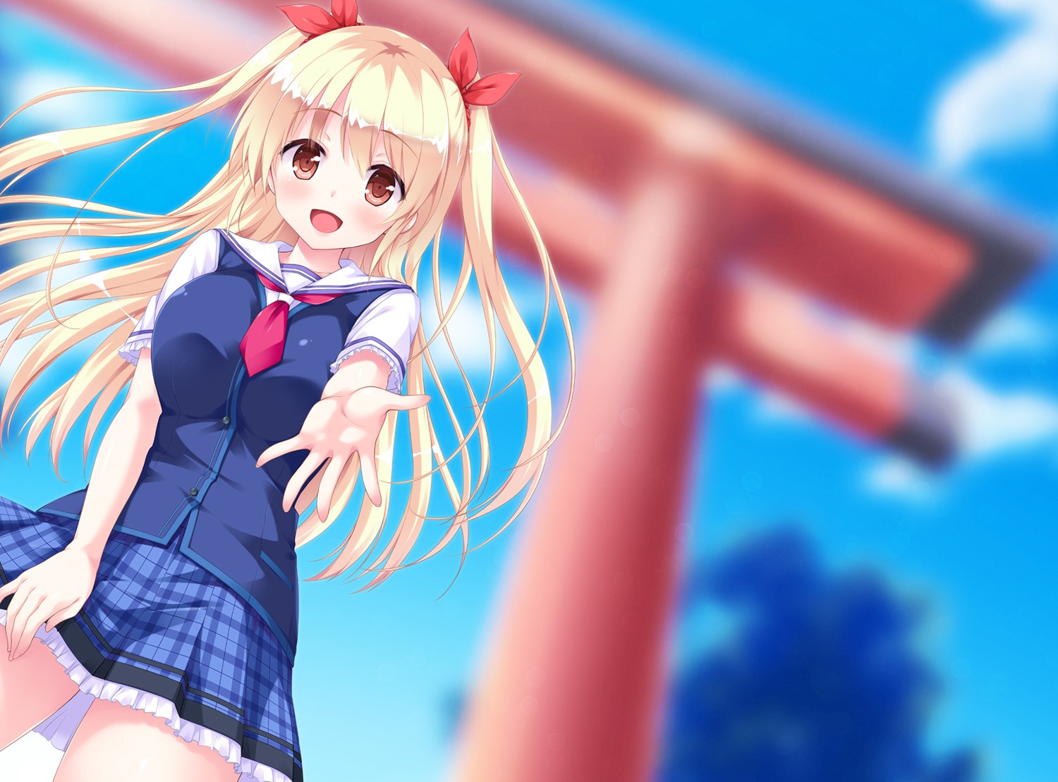 hisama_kumako, kamiya_rinka, seifuku, windmill, yakusoku_no_natsu_mahoroba_no_yume