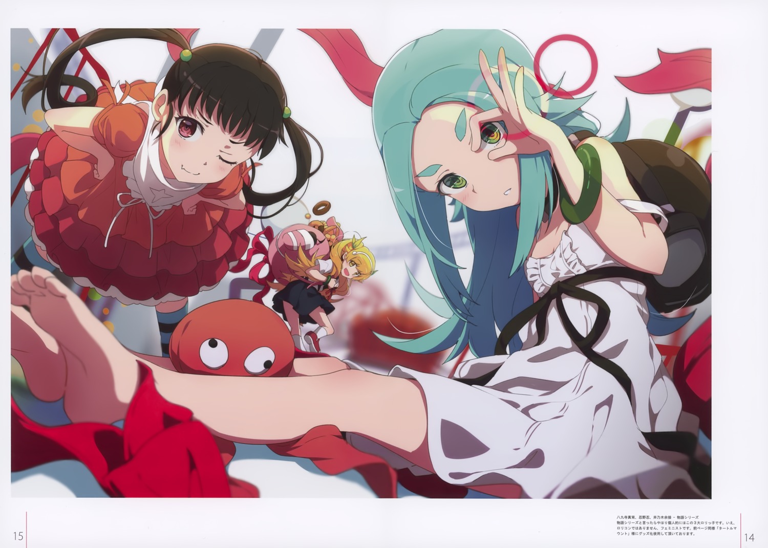 bakemonogatari, dress, feet, hachikuji_mayoi, milky_been!, monogatari_(series), ogipote, ononoki_yotsugi