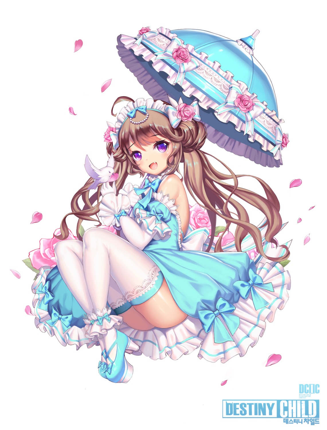 ass, b-anma, destiny_child, dress, heels, lolita_fashion, thighhighs, umbrella