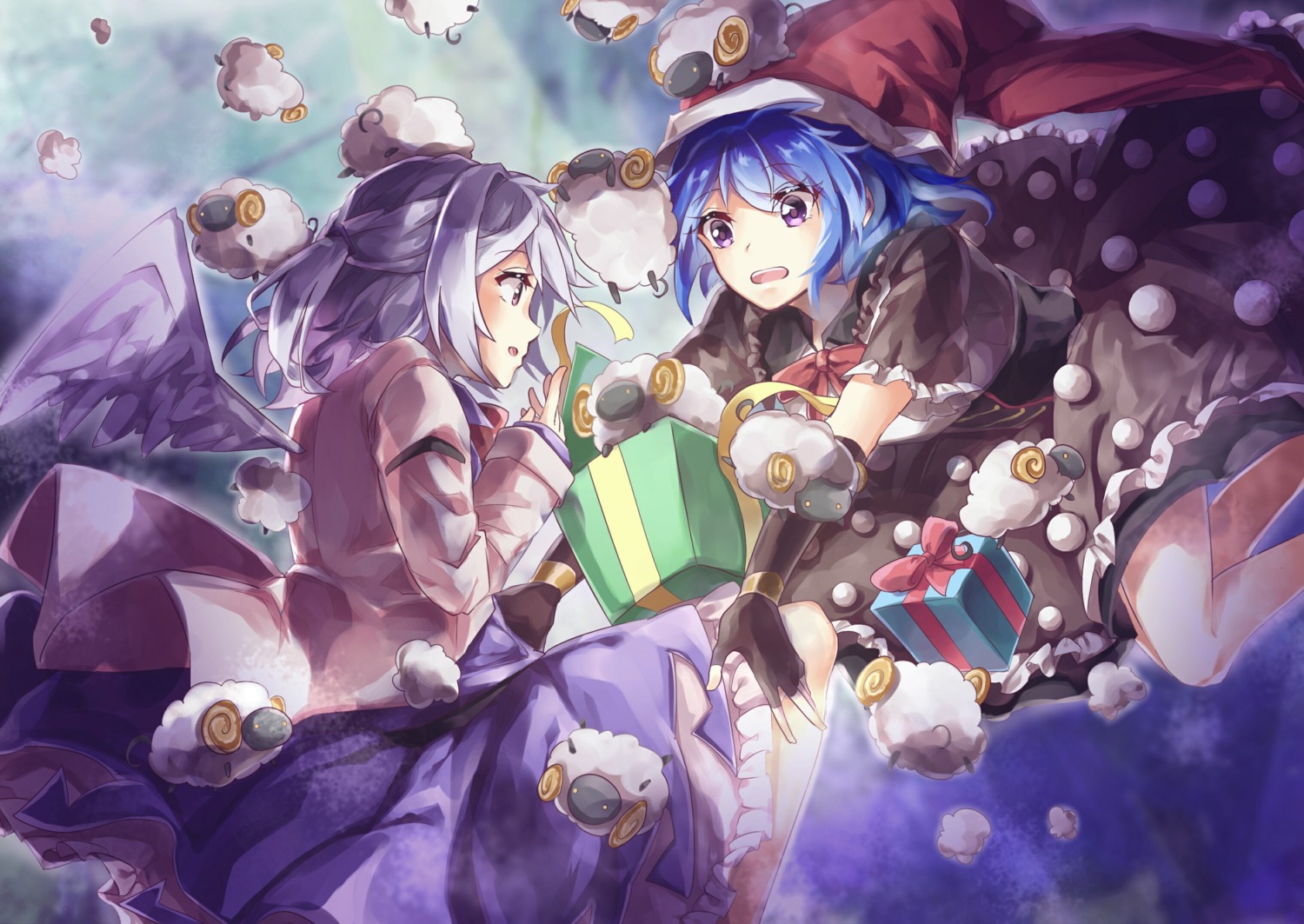 doremy_sweet, kishin_sagume, shometsu-kei_no_teruru, touhou, wings
