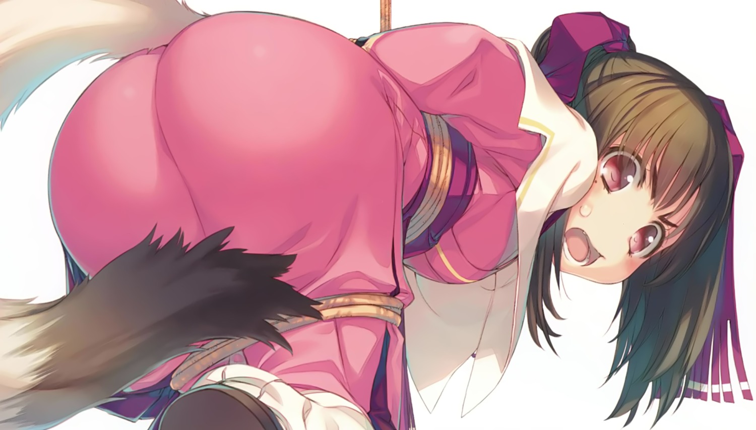 aquaplus, ass, bondage, kimono, nekone_(utawarerumono), tagme, tail, utawarerumono, utawarerumono_itsuwari_no_kamen