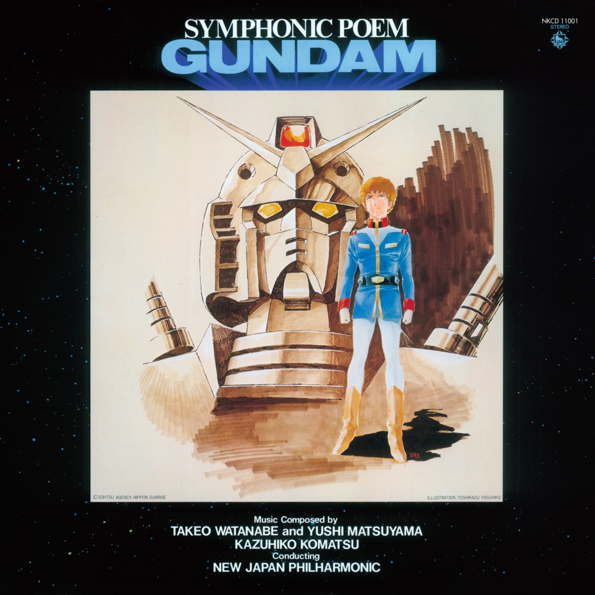 amuro_ray, disc_cover, gundam, male, mecha, rx-78-2_gundam, yasuhiko_yoshikazu