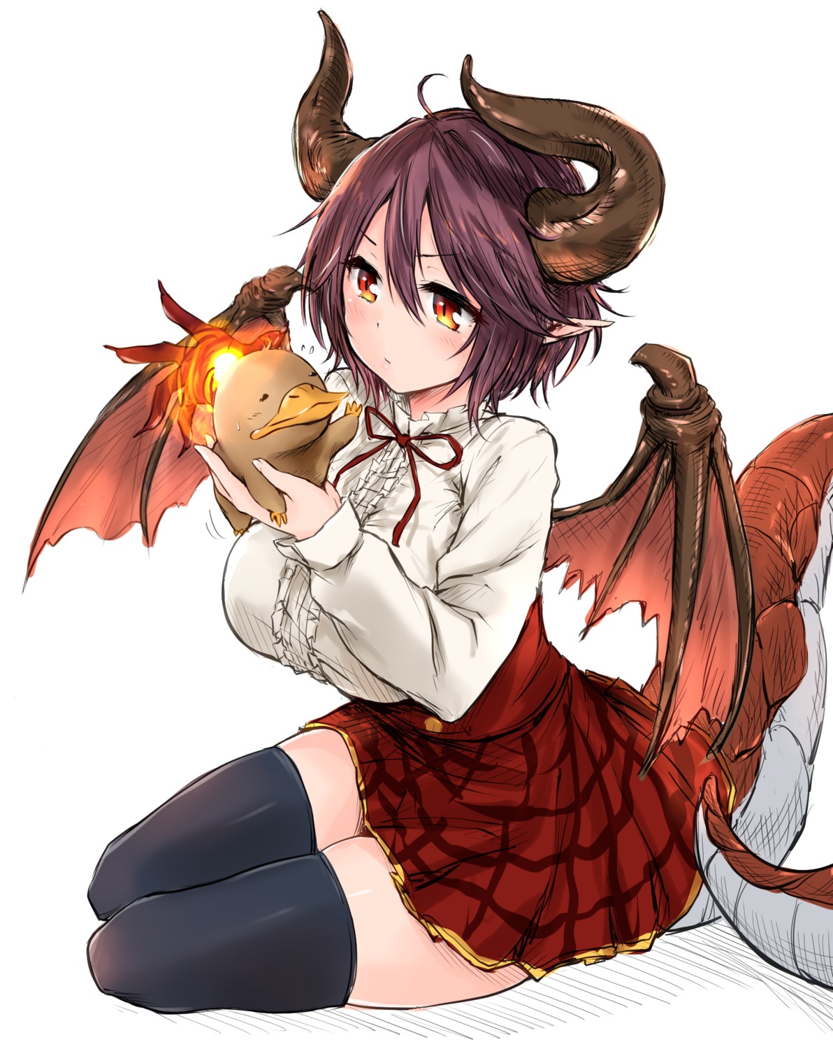 granblue_fantasy, grea, harino646, horns, monster_girl, pointy_ears, shingeki_no_bahamut, tail
