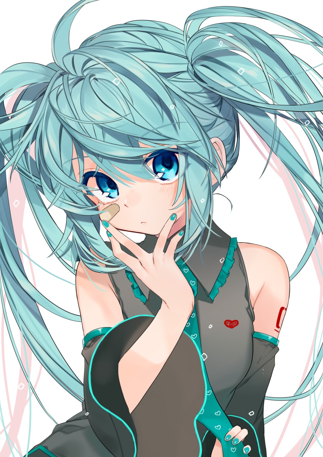 bandaid, gotoh510, hatsune_miku, tattoo, vocaloid