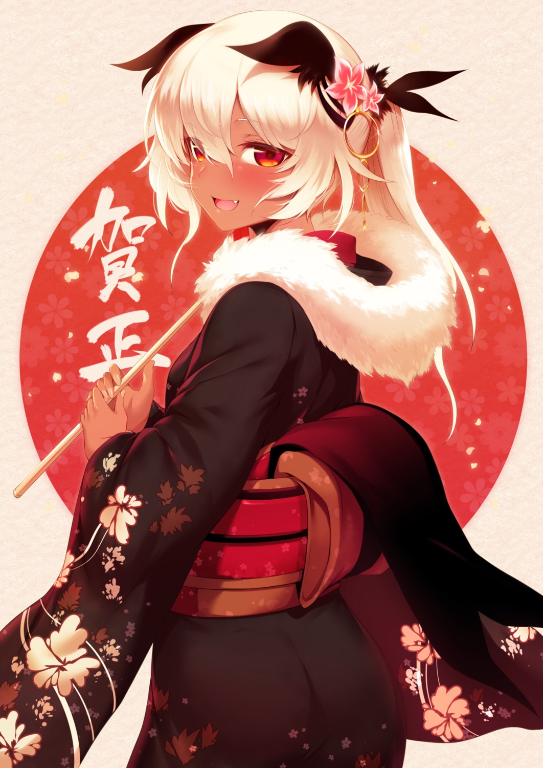 animal_ears, black_rock_shooter, kimono, m-da_s-tarou, strength
