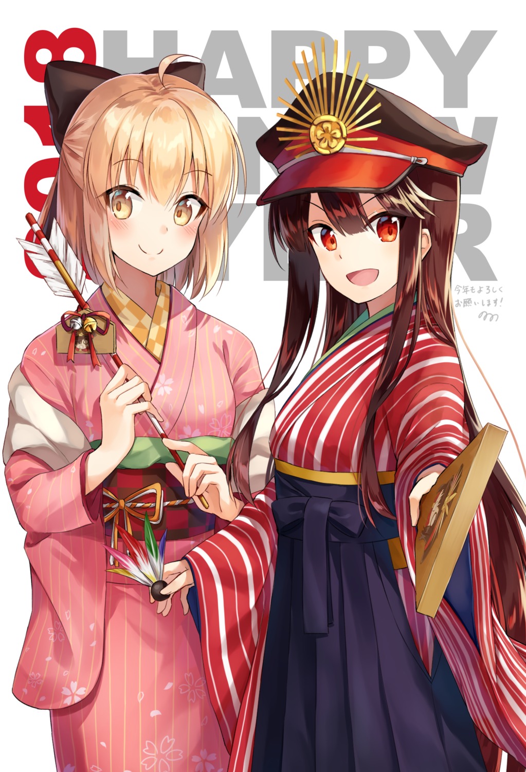 fate/grand_order, japanese_clothes, kimono, nonono, oda_nobunaga_(fate), okita_souji_(fate)