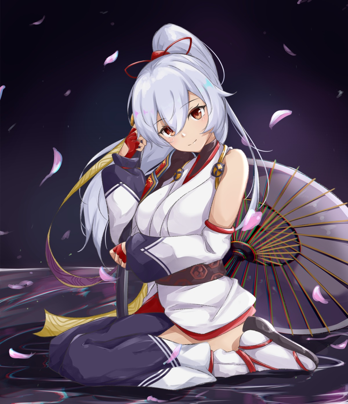 fate/grand_order, hoshimiya_mashiro, japanese_clothes, tomoe_gozen_(fate), umbrella