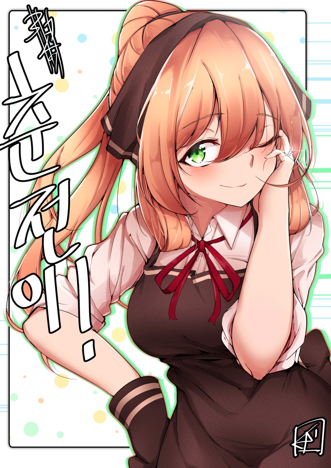 chickenvomit, girls_frontline, seifuku, springfield_(girls_frontline)