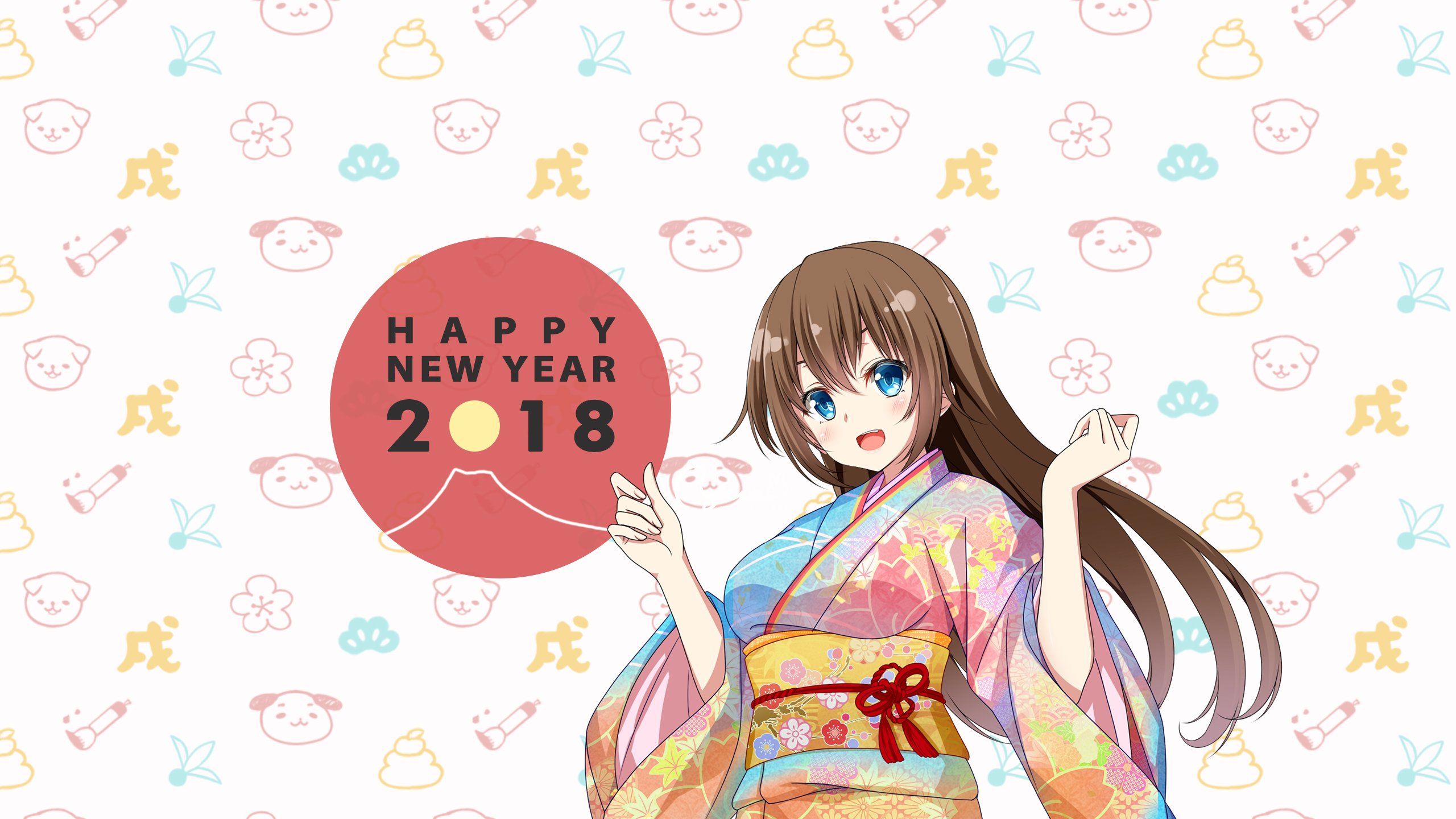 fujisaki_yua, kimono, wallpaper, yua_(channel)