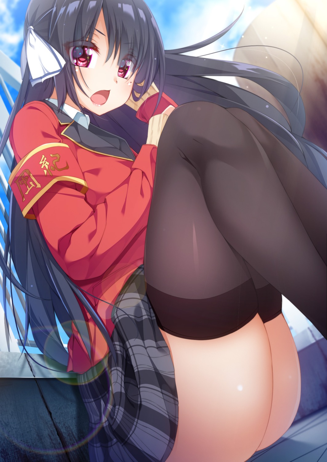 ass, chikuwabuta, seifuku, thighhighs