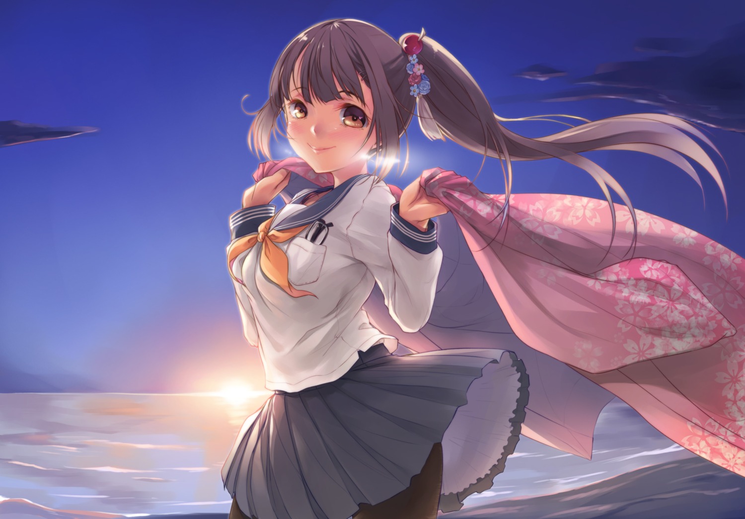 mikage_sekizai, pantyhose, seifuku
