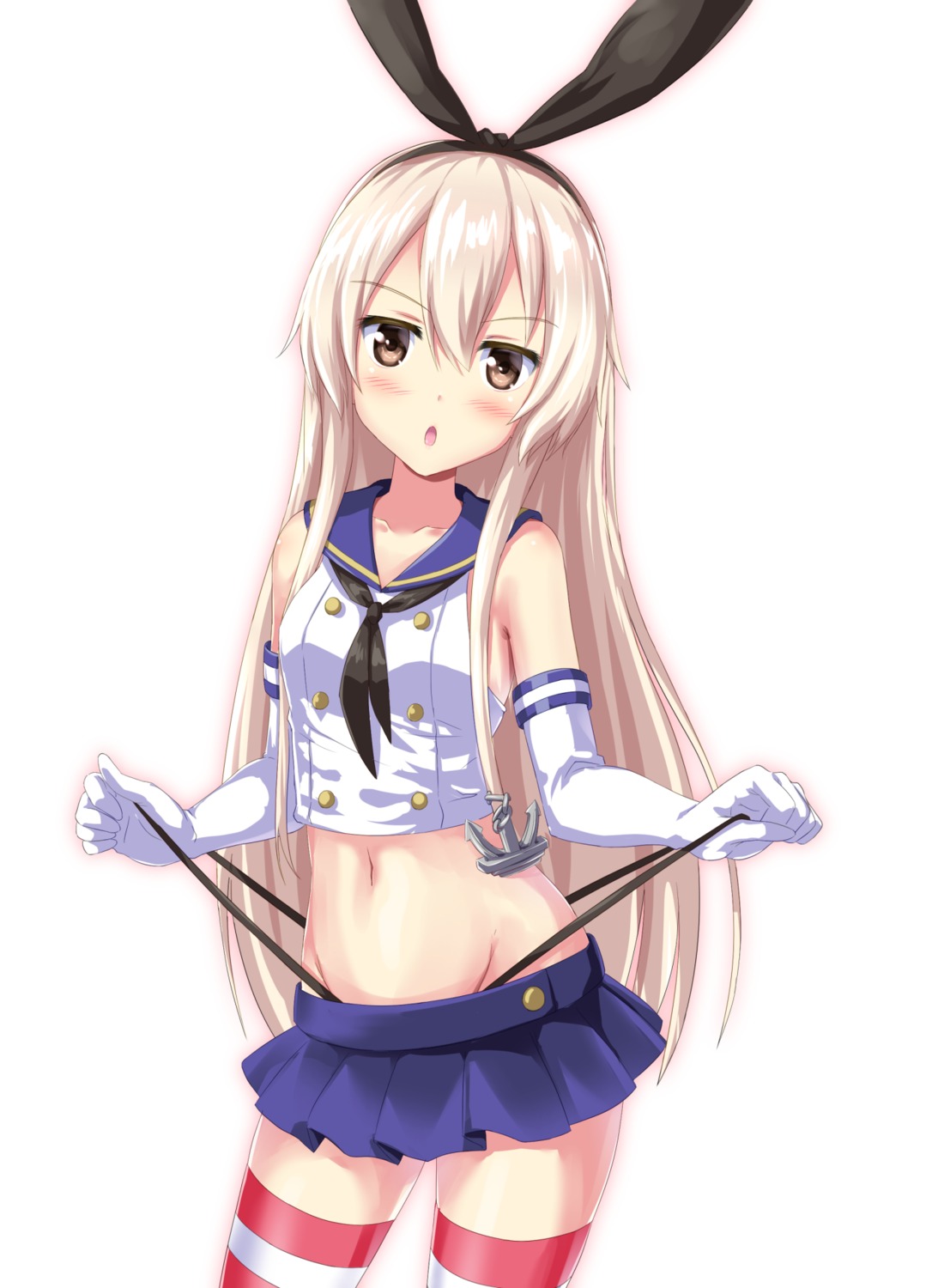 kantai_collection, kyamu, pantsu, shimakaze_(kancolle), thighhighs
