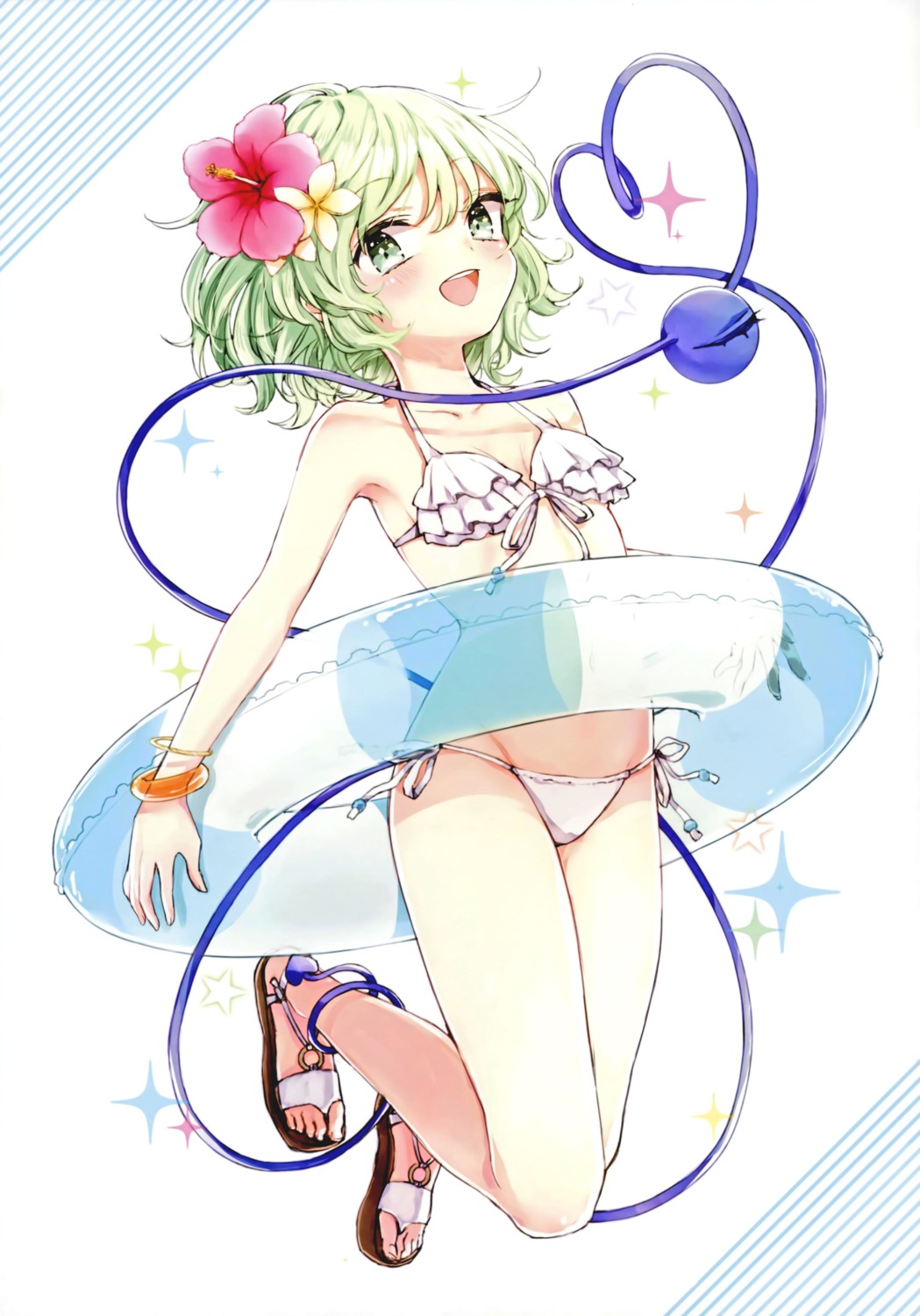 bikini, cleavage, flandre_scarlet, honotai, komeiji_koishi, ponopp, swimsuits, touhou